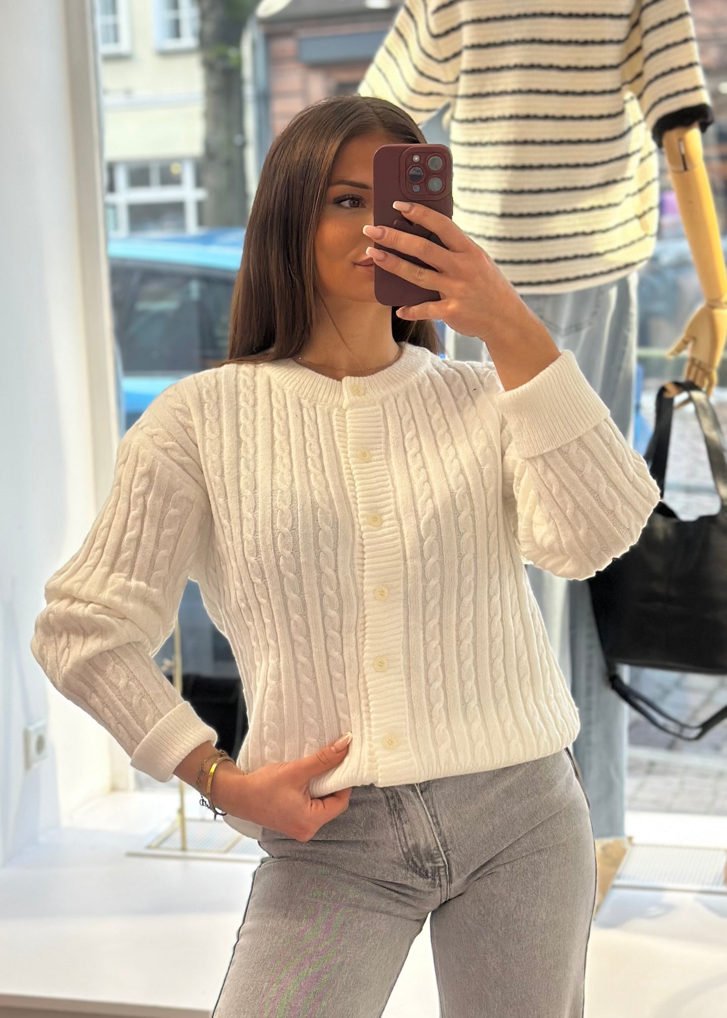 Cardigan „Jasmine“ weiß