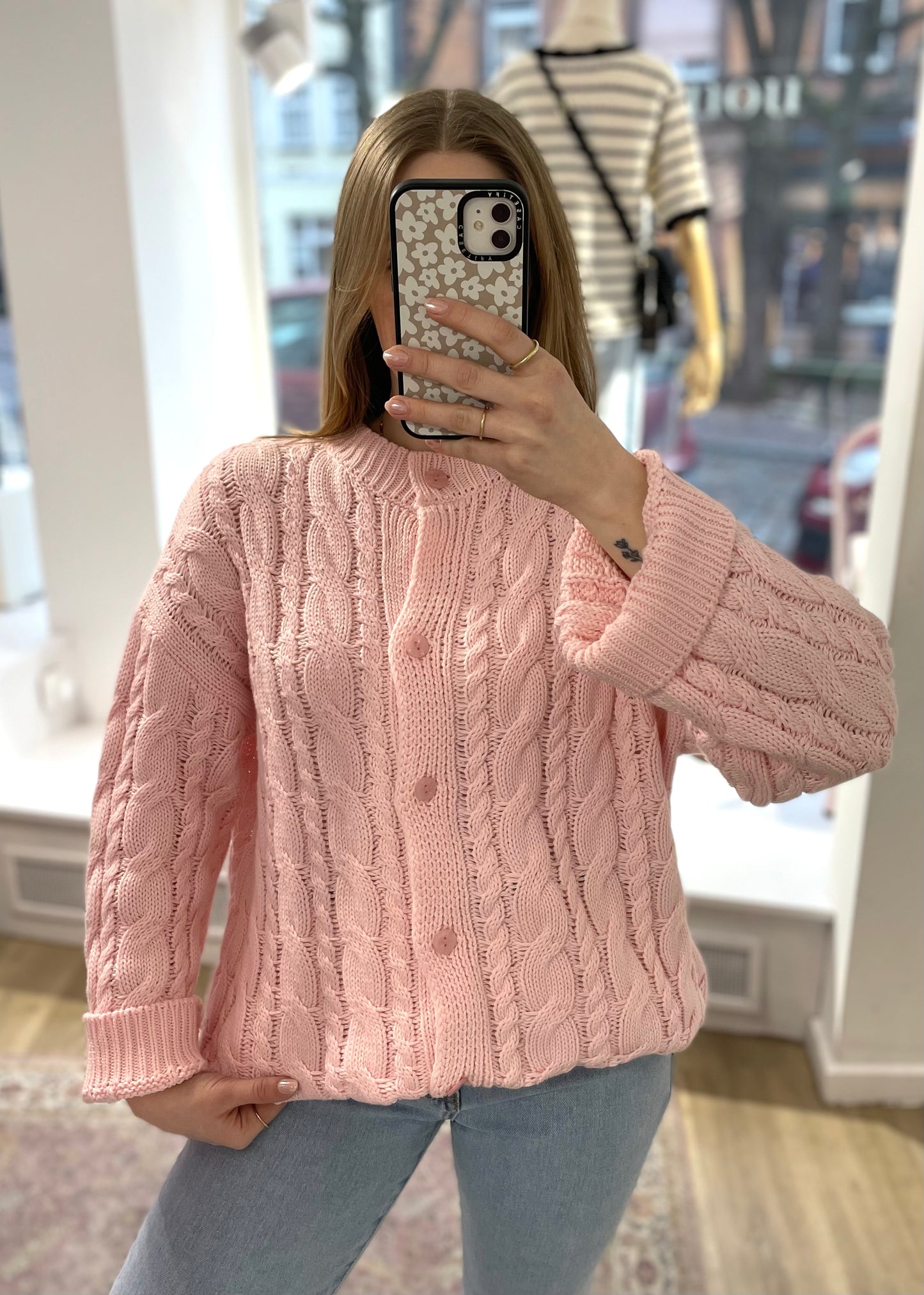 Cardigan „Cotton“ rosa