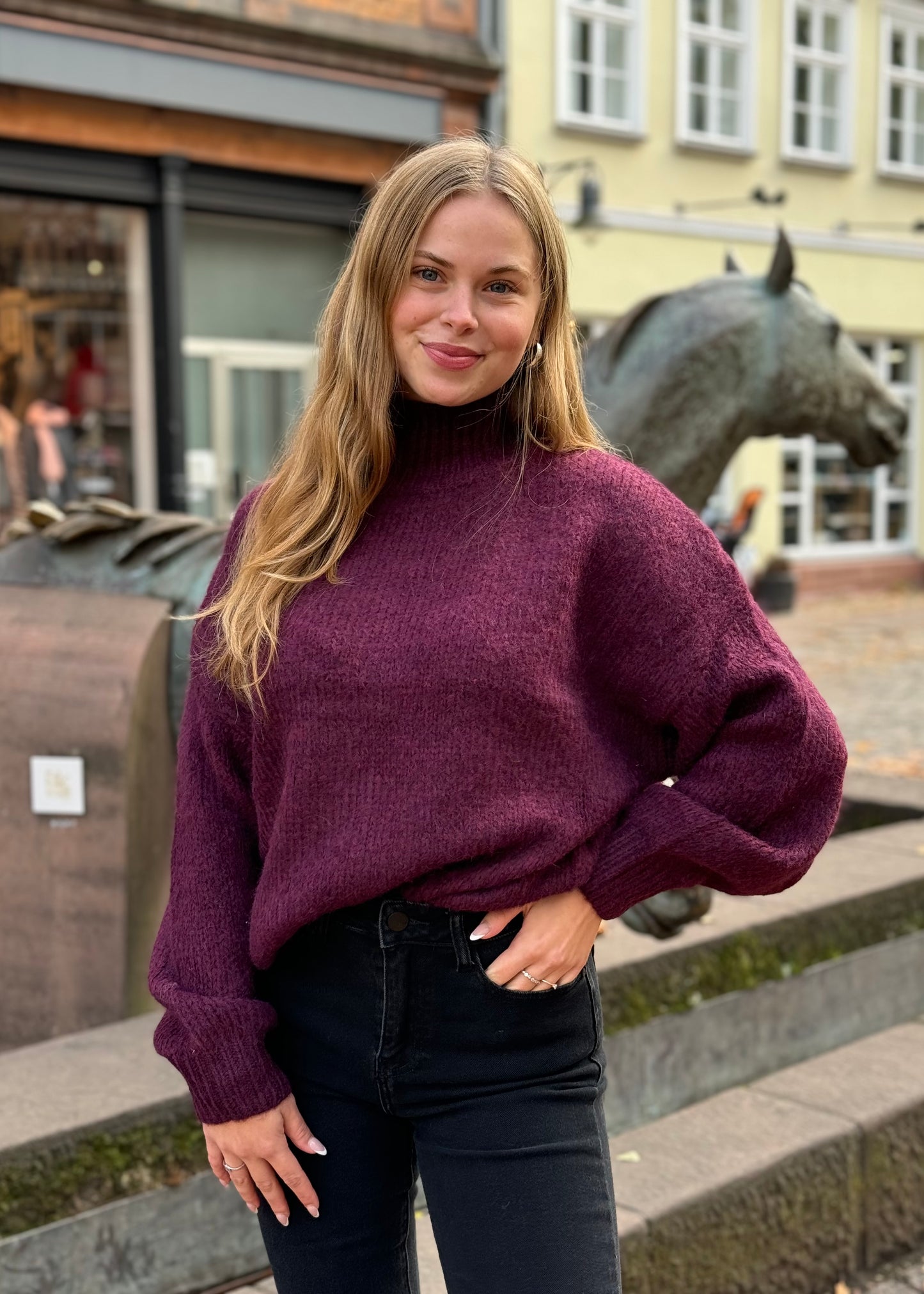 Pullover mit Stehkragen