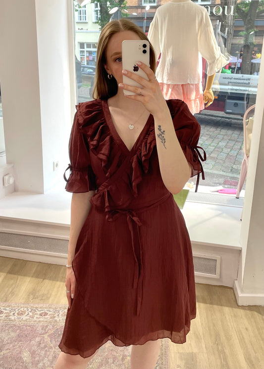Wickelkleid „Violetta“ schokobraun