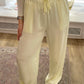 Butteryellow Stoffhose in Satinoptik