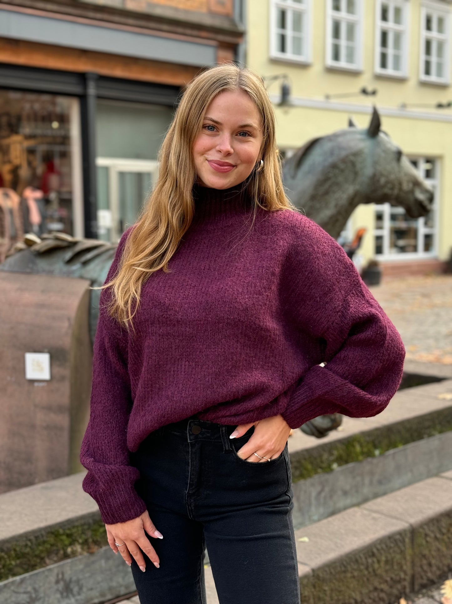 Pullover mit Stehkragen