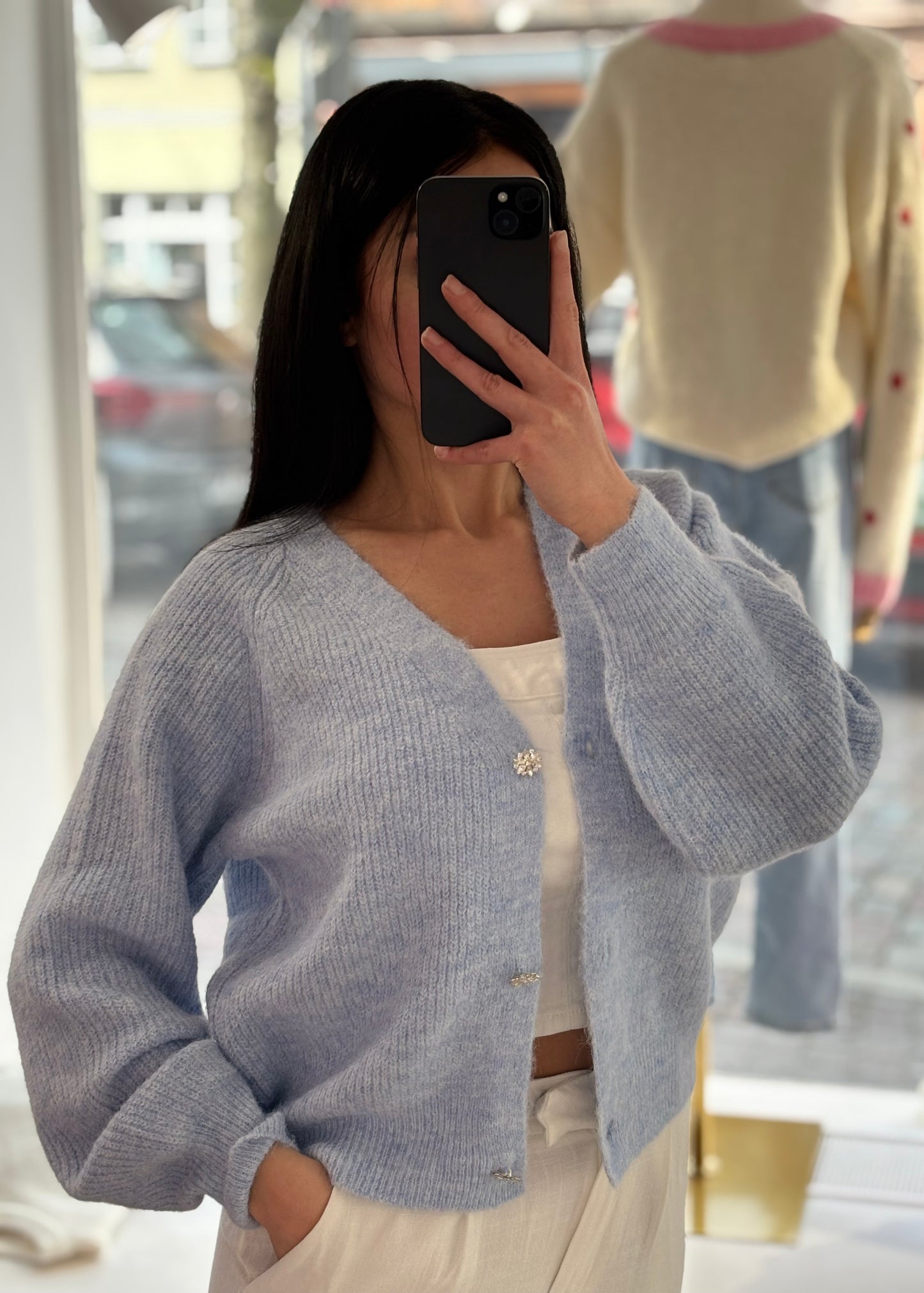 Cardigan „Emily“ hellblau