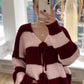 Gestreifter Cardigan zum Binden