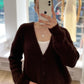 Basic Cardigan schokobraun
