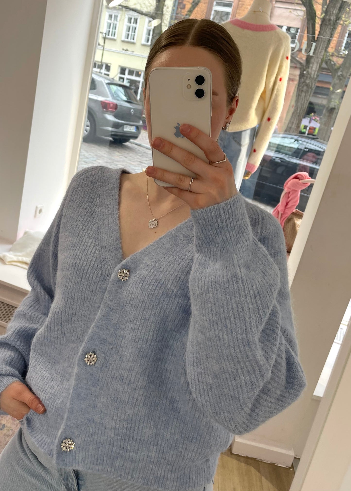 Cardigan „Emily“ hellblau