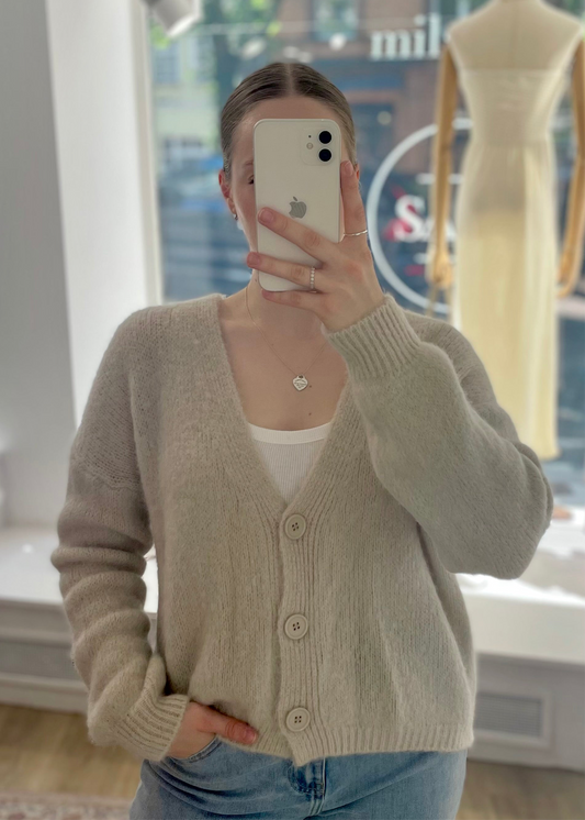 Basic Cardigan greige