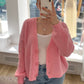 Basic Cardigan hellrosa