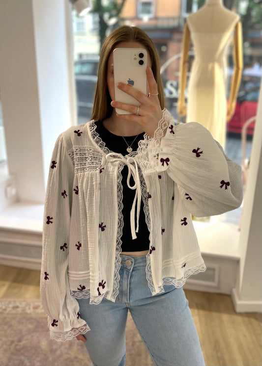 Musselinbluse mit Schleifen
