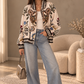 Stylische Bomberjacke mit Leo-Print