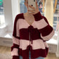 Gestreifter Cardigan zum Binden