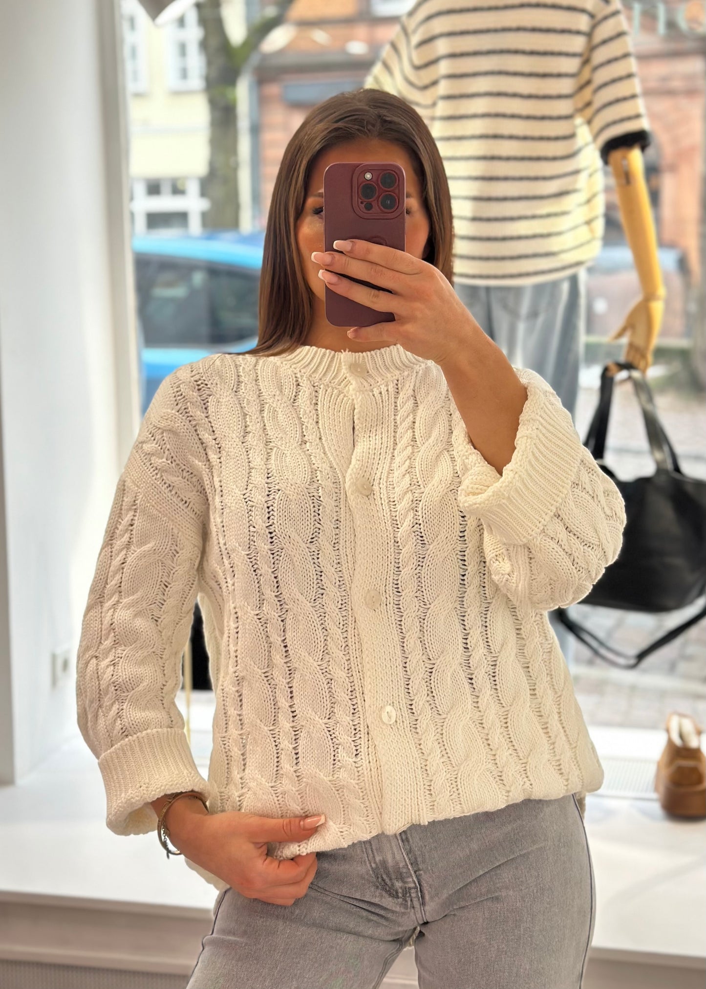 Cardigan „Cotton“ weiß