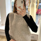 Taupefarbener Strickpullunder