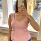 Geripptes Basictop hellrosa