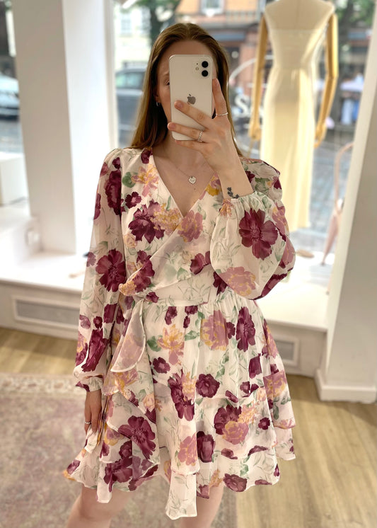 Wickelkleid mit Blumenprint