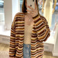 Cardigan braun gestreift