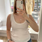 Geripptes Basictop weiß