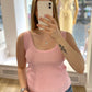 Geripptes Basictop hellrosa