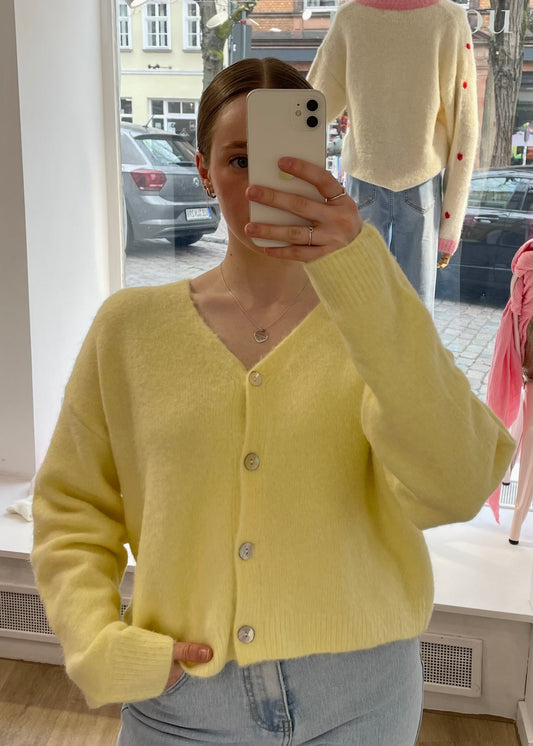 Cardigan „Kathy“ buttergelb