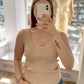 Geripptes Basictop beige