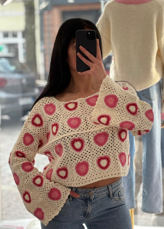 Häkeltop „Heart“
