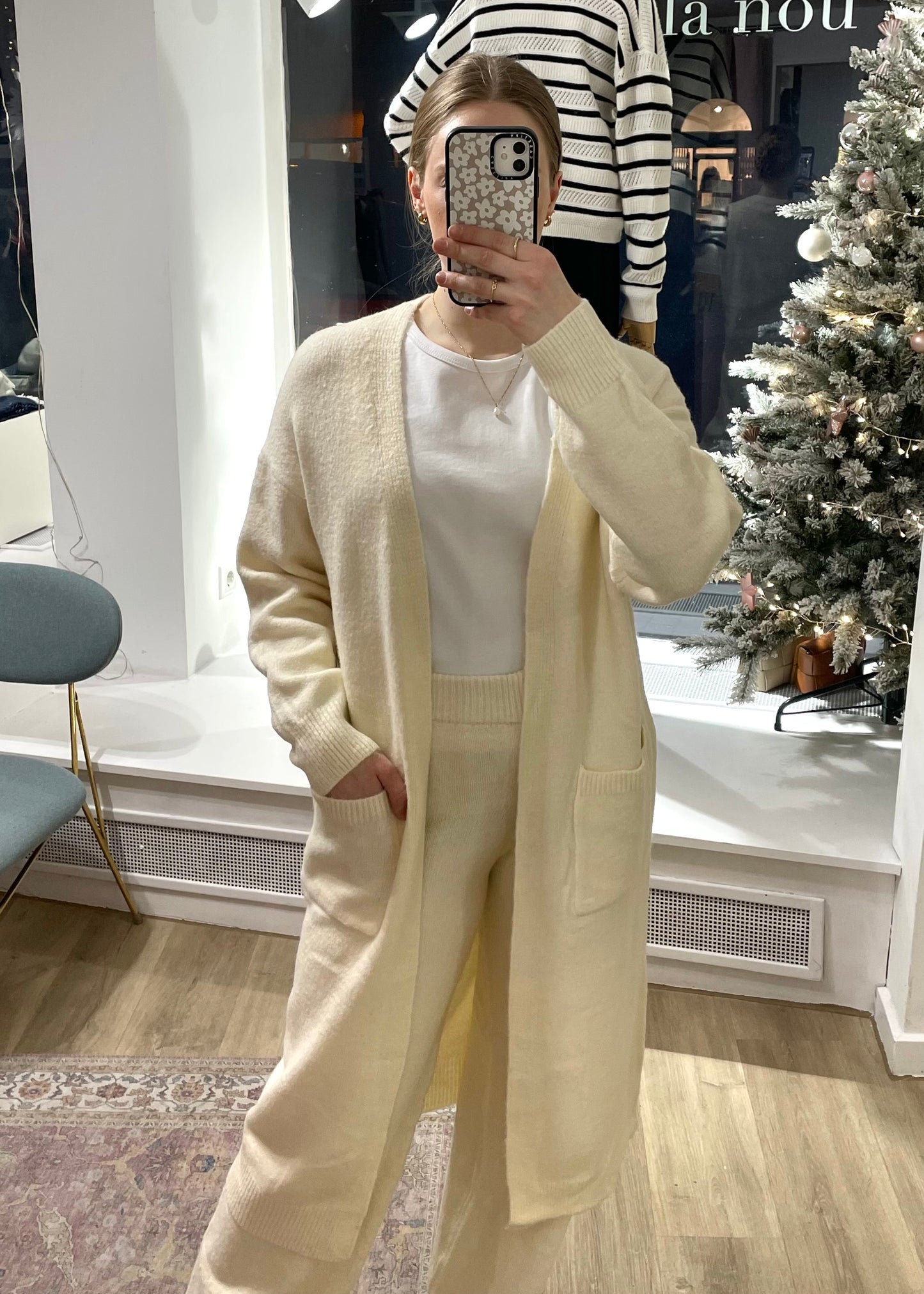 Langer Cardigan creme