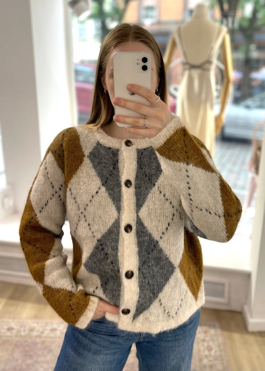 Cardigan Rautenmuster